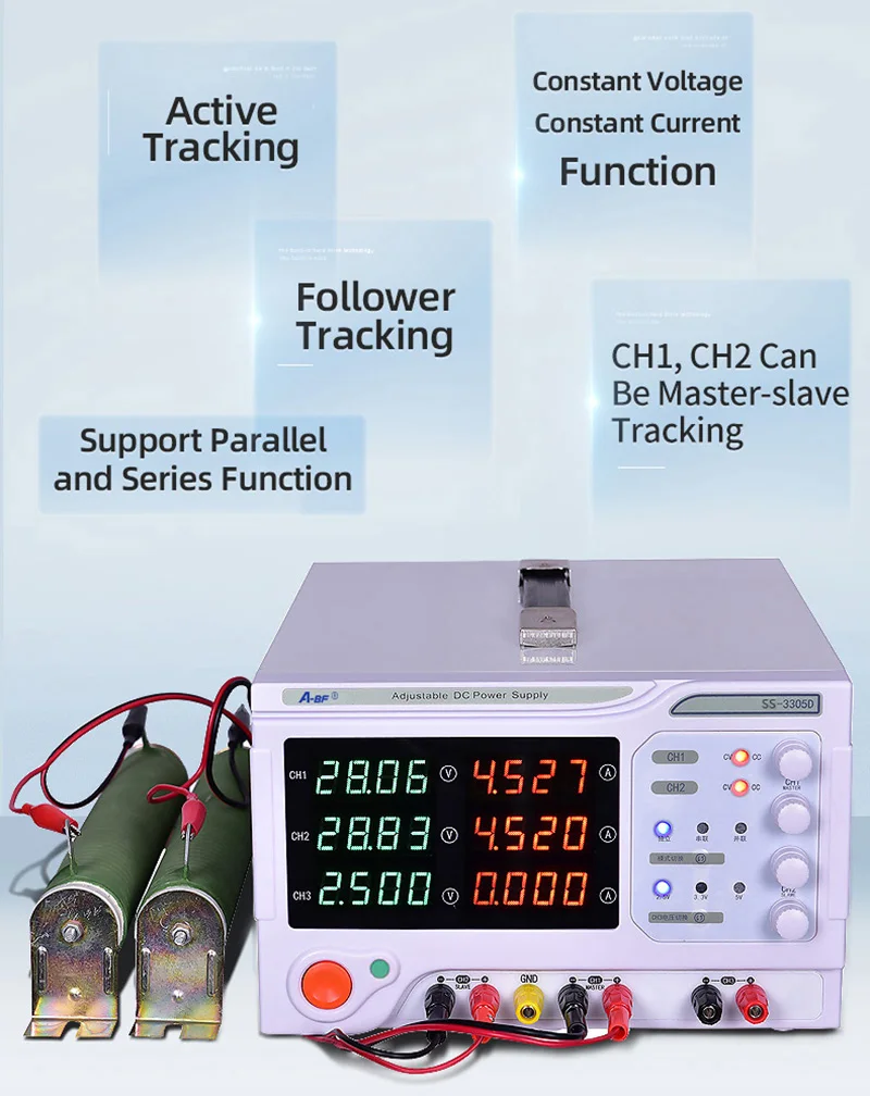 A-BF DC Lab Power Supply Banco Fonte, Regulador de Tensão Estabilizado, Quatro Dígitos Multi Channel, Três Way Banco de Energia, 30V, 3A, 5A