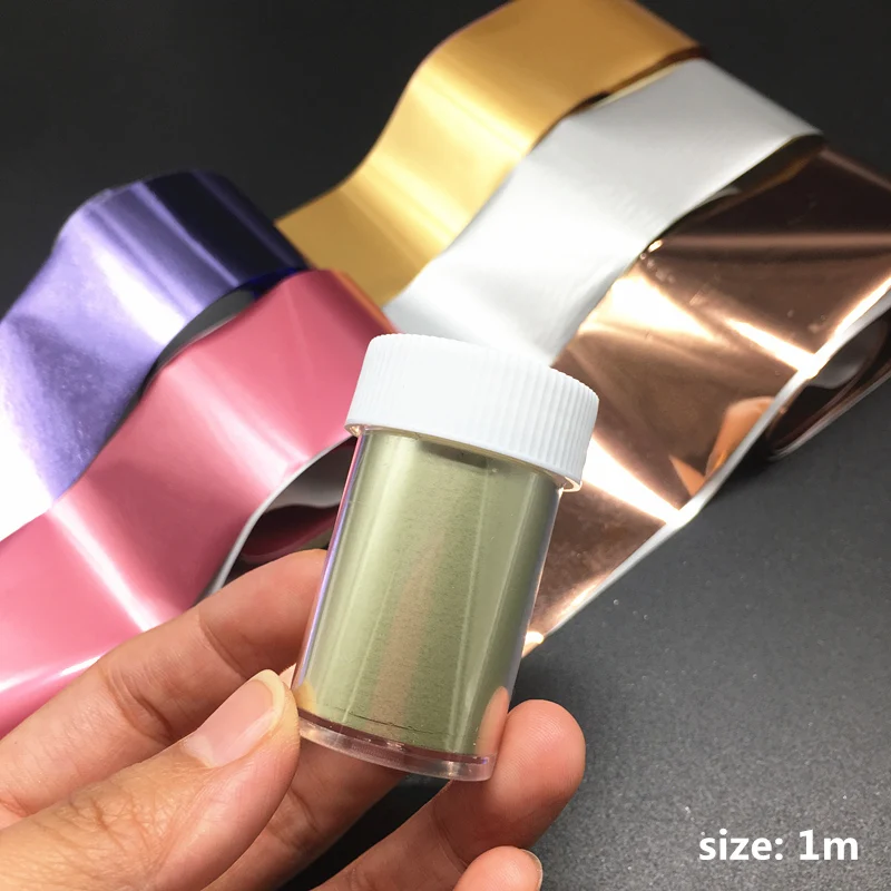 1m Purple Nail Foil Stickers Matte Metal Manicure Set for Laser Nail Art Transfer Paper Matt Holographic Nails Art Decals