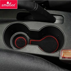 for Hyundai Solaris 2011 - 2016 Gate Slot Cup pad Door Groove Mat Auto Non-slip Mat Interior Accessories Rubber Coaster