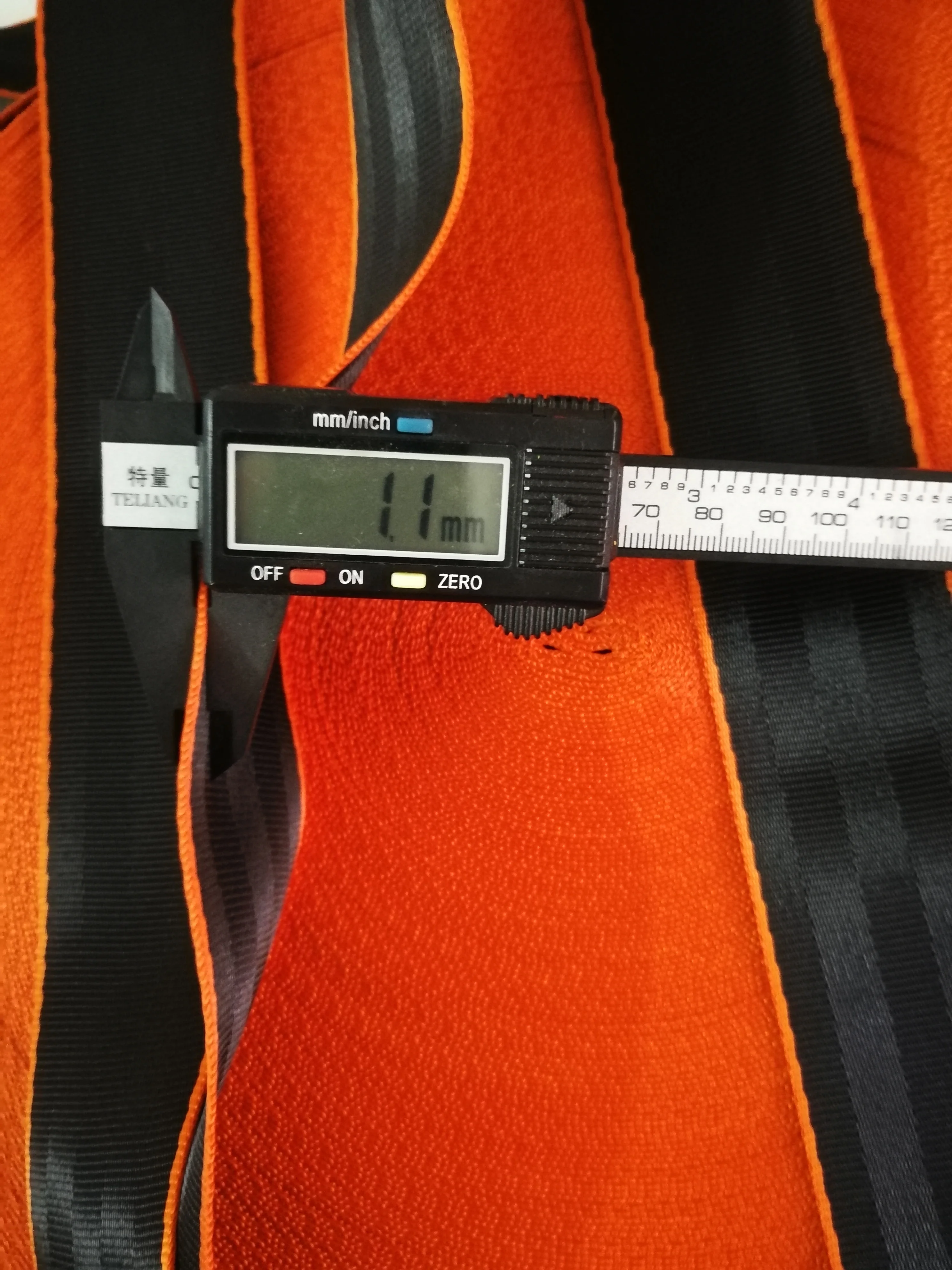 black-Orange Doublecolor 30Meter Car Seat Belt Webbing Universal Car Personalized Modification Seat Belt Webbing Accessories
