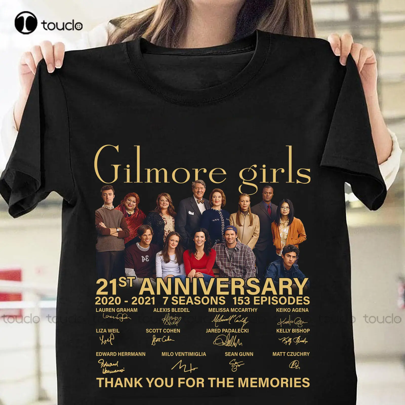 Gilmore Girls 21St Anniversary Comedy Drama Fan Gift Unisex T Shirt S-5Xl Black Graphic Tees Men Custom Aldult Teen Unisex