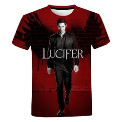 2021 Hot TV Series Lucifer 3D Print T-shirts Men Women Fashion Casual Short Sleeve Tops Harajuku Streetwear Oversized T Shirt