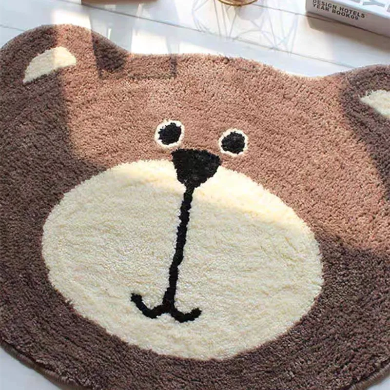 

Cute Cartoon Bear Bathroom Mat Non-slip Absorbent Floor Mat Door Mat Toilet Mat Washable Toilet Door Mat