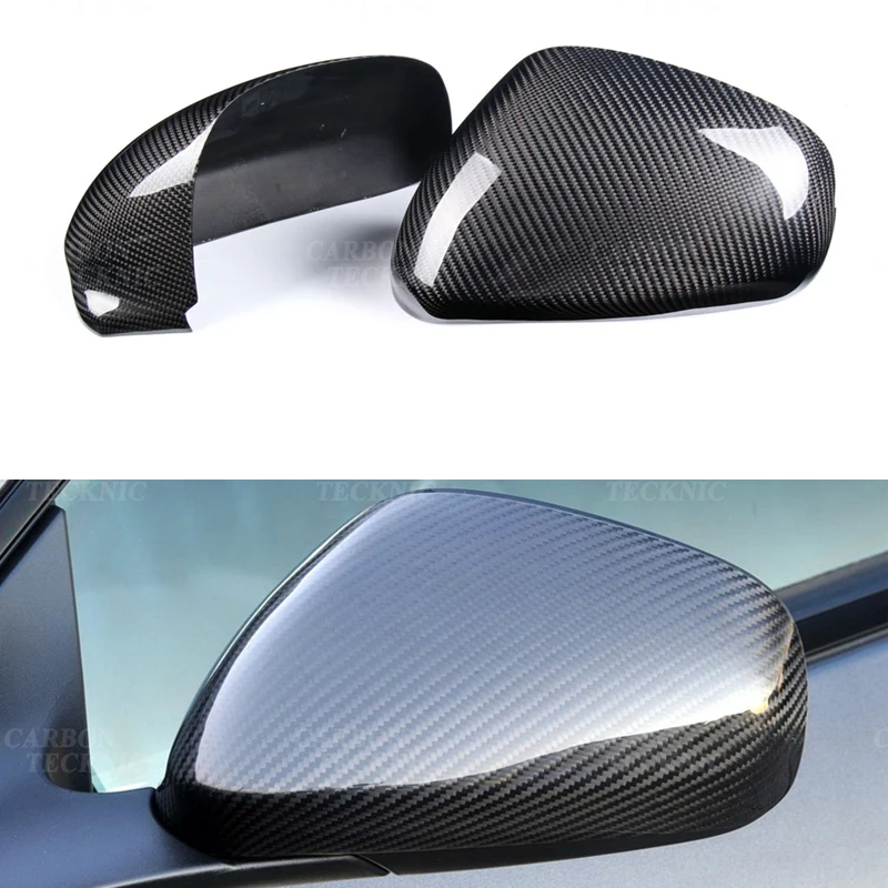 

For Maserati Cabrio GT GC Quattroporte Sedan Gran Turismo Dry Carbon Fiber Rear View Caps Mirror Cover Add On Style 2007 - Up