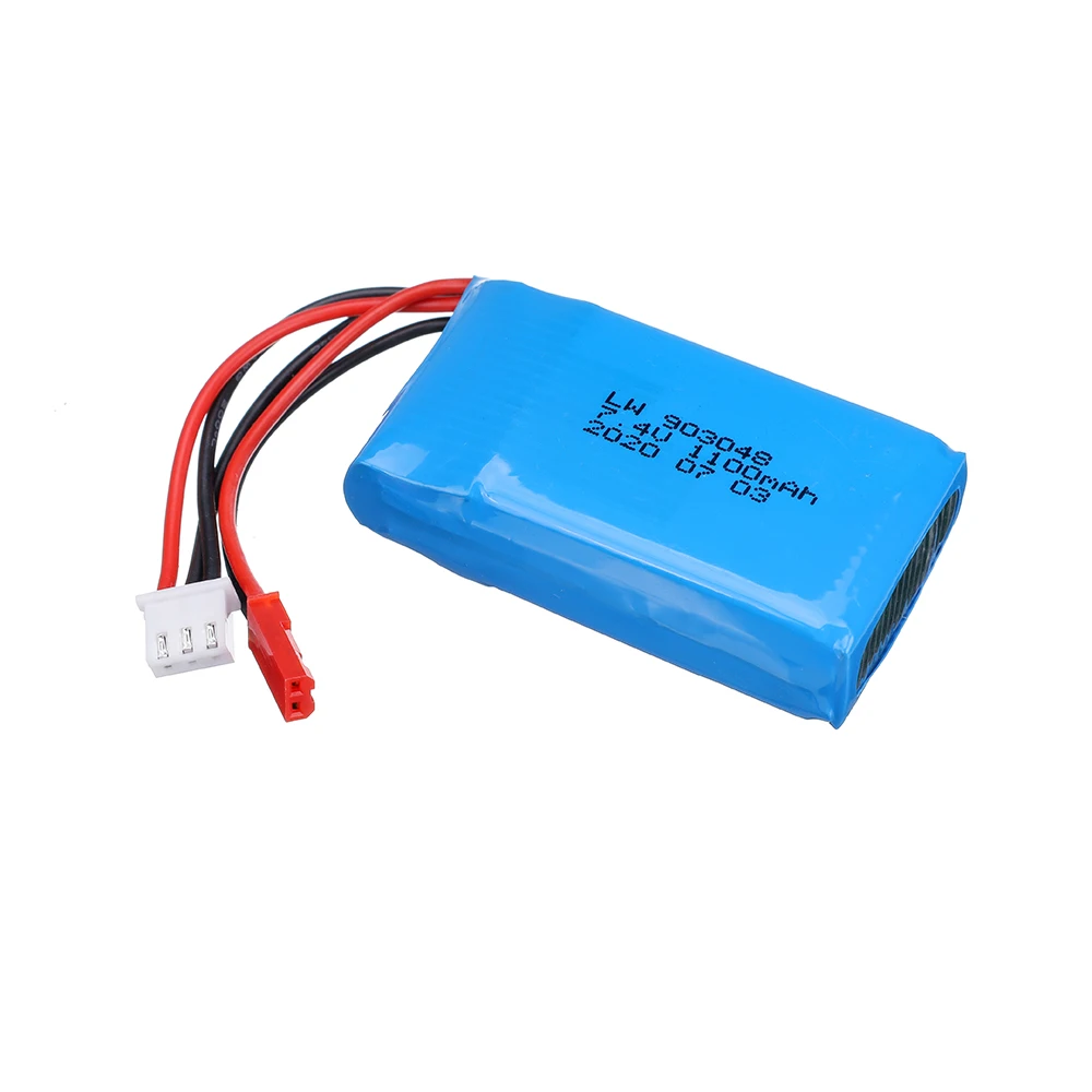 7.4V 1100mAh 25C  Li-Po Battery for WLtoys A949 A959 A969 A979 V912 V913 V353 k929 V262 L959 T23 T55 car battery parts