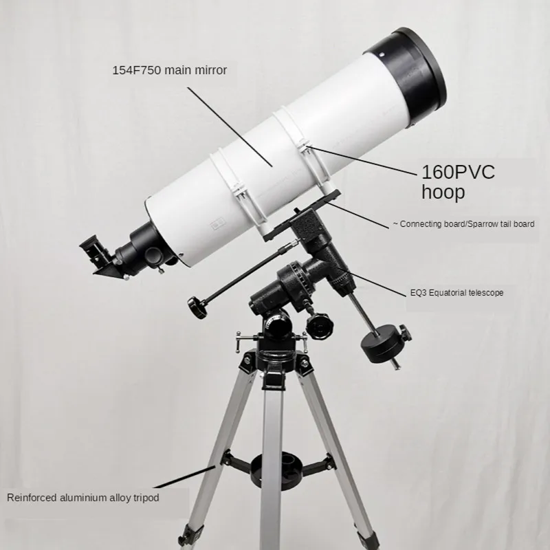 Accesorios para telescopio astronómico, EQ3 versión mejorada de aro de placa de conexión de trípode de montaje ecuatorial blanco