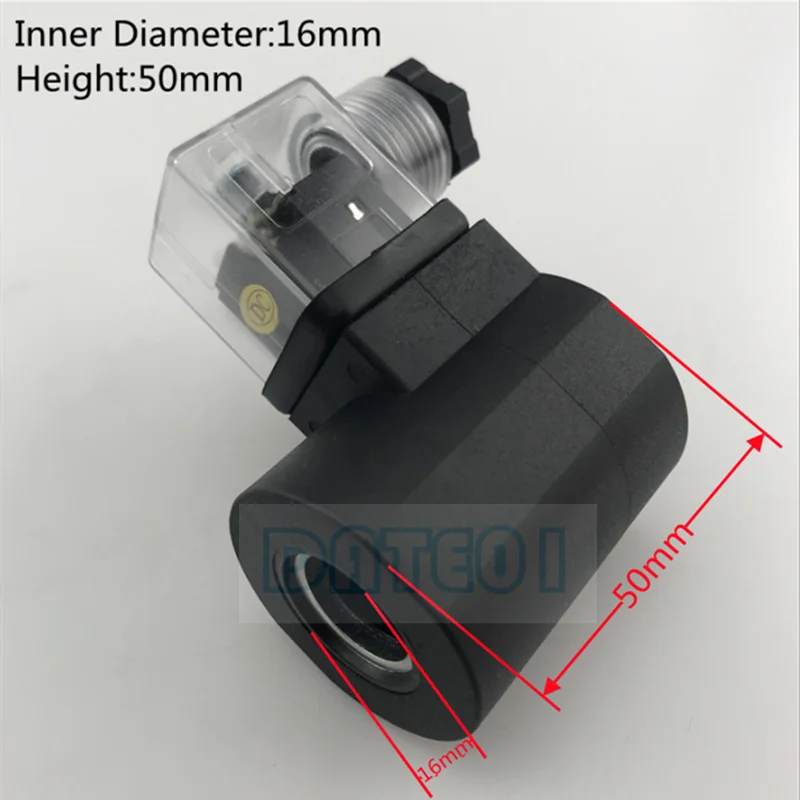 Hydraulic Solenoid Valve Coil Hole Diameter 16mm Height 50mm Round Dc24v Ac220v Copper Coil