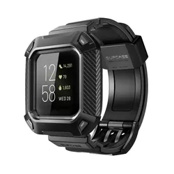 SUPCASE UB Pro Rugged Case Strap Watch Bands For Fitbit Versa 3 / Fitbit Sense Protective Wristband Case Cover Band with Strap
