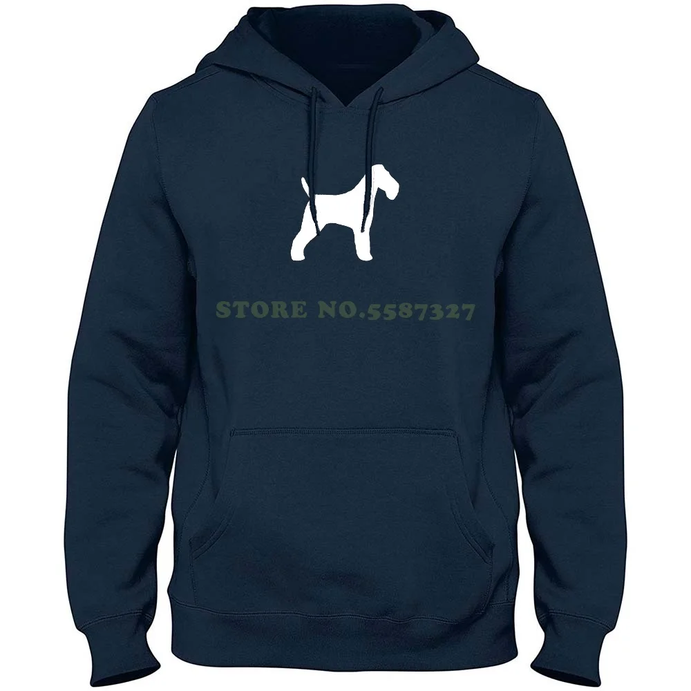 Wire Fox Terrier Silhouette ( S ) 100% Pure Cotton Hoodie T-Shirt Pets Animals Silhouette Wire Hair Fox Terrier Wirehaired