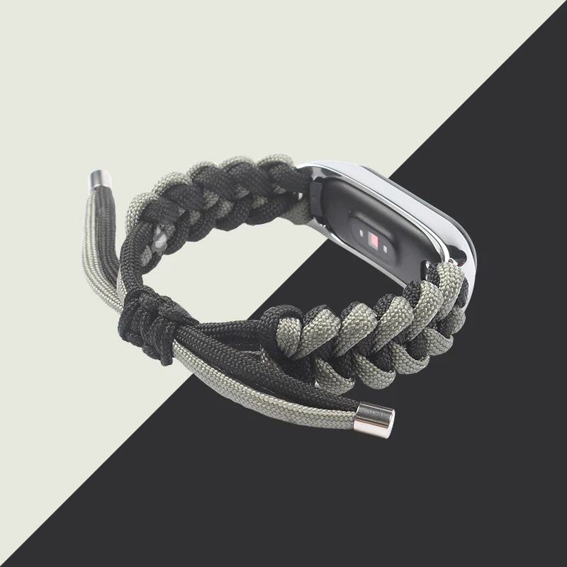 Colorful DIY Mi Band 5 6 7 Bracelet for Xiaomi Mi Band 4 Strap Miband 3 Woven Nylon Mi7 Writband Replacement Woman Man Watchband