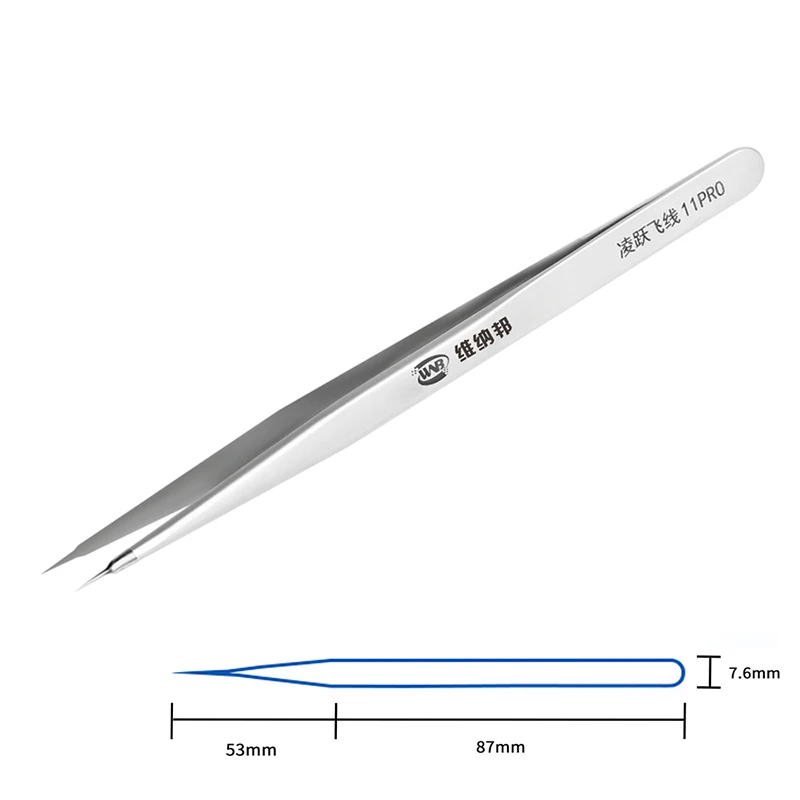 Precision Tweezers Stainless Steel Fingerprint Fly Wire Tweezer Electronics Phone Repair Tools