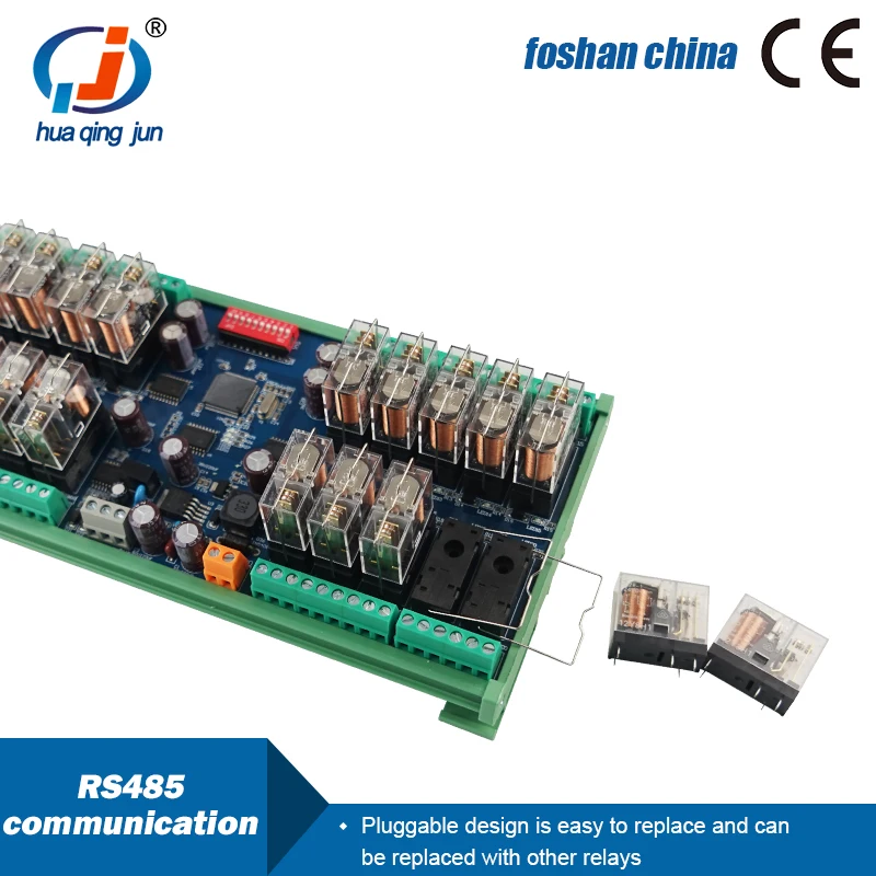 20-канальный модуль реле связи RS485 Huaqingjun, 12 В/24 В, модуль дистанционного управления для системы HVAC