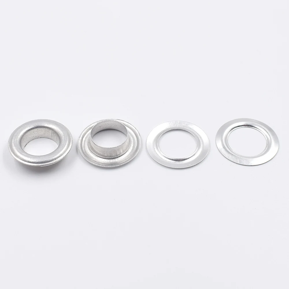 200 sets metal eyelets aluminum wih washers 12mm hollow rivets bulk clothing DIY sewing accessories