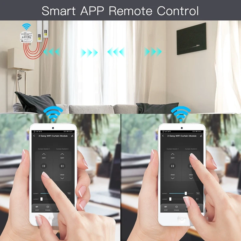 Tuya inteligente wifi 2 gang cortina dupla módulo interruptor cego rolo do obturador do motor elétrico vida inteligente app com casa alexa