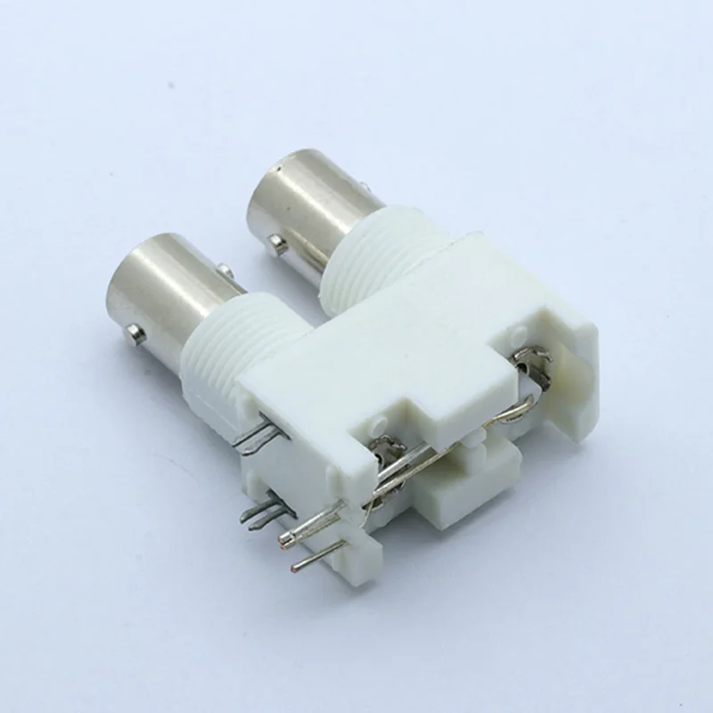 10pcs BNC Double Female Right Angle Panel Mount Connector PC Board PCB Mount Dual Female Connector