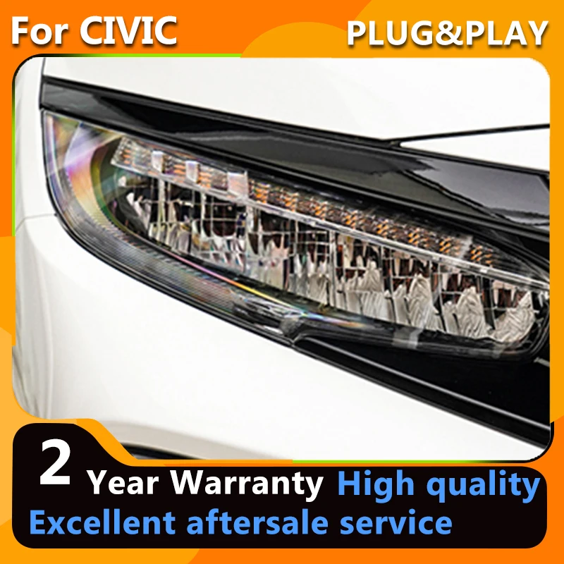 

Фари для Honda CIVIC G10 2016-2020 Фры Светодиодные DRL Беговые светодиодные динамические указатели поворота Светодиодные ближние Светодиодные фары дальнего света в сборе