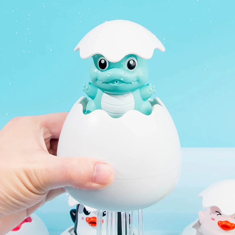 Baby Bathing Toy Kids Cute Dinosaur Duck Penguin Egg Water Spray Sprinkler Bathroom Sprinkling Shower Swimming Water Toys Gift