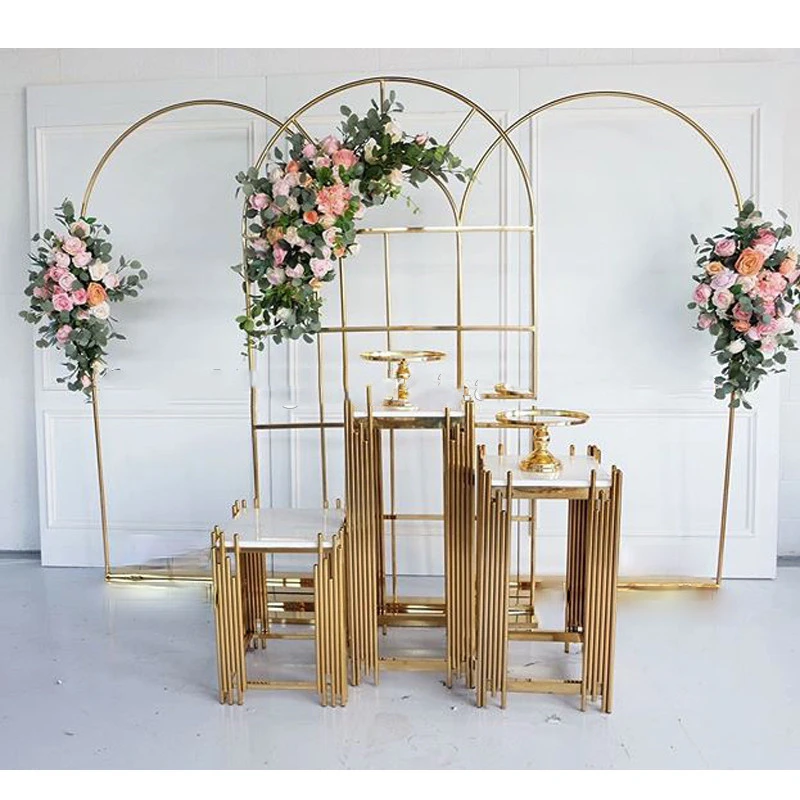 

200 CM Tall Outdoor Lawn Door Background Welcome Frame Wedding Marry Backdrop Arch Artificial Flower Rack For Birthday Party