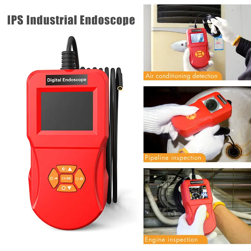 2.4 Inch IPS HD Screen Digital Detection Endoscope Industrial Household Handheld Endoscopes with LEDs
