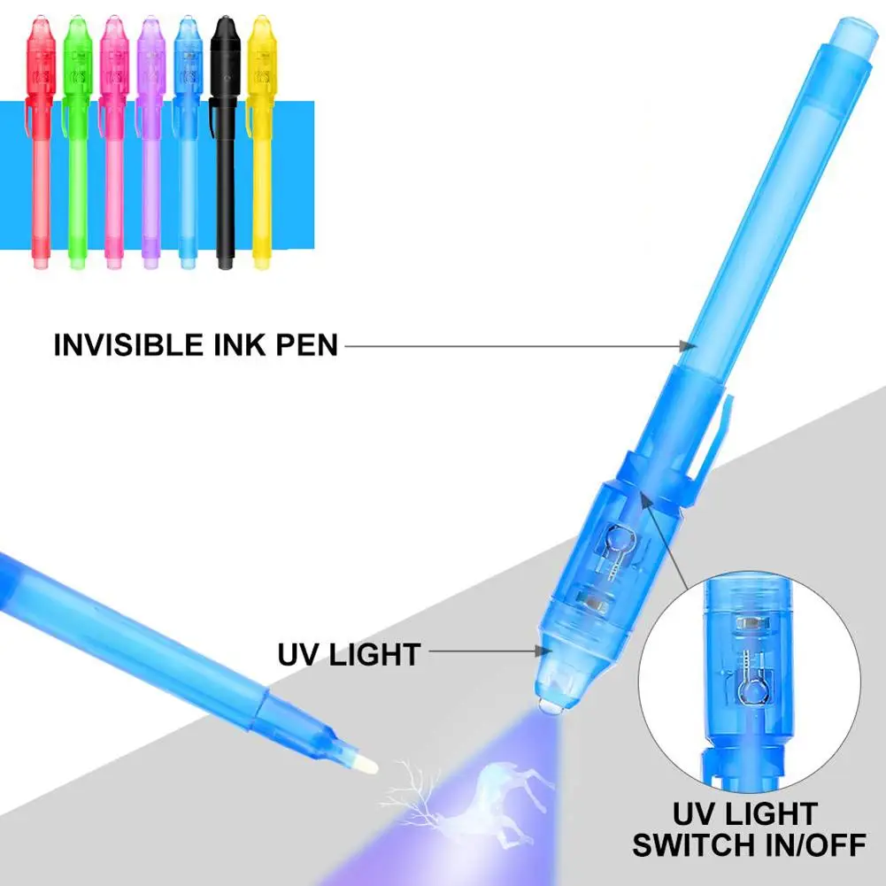 Bí Mật Bút Sinh Nhật Vô Hình Bút Mực Với Tia Đèn UV Light Dành Cho Trẻ Em/Người Lớn