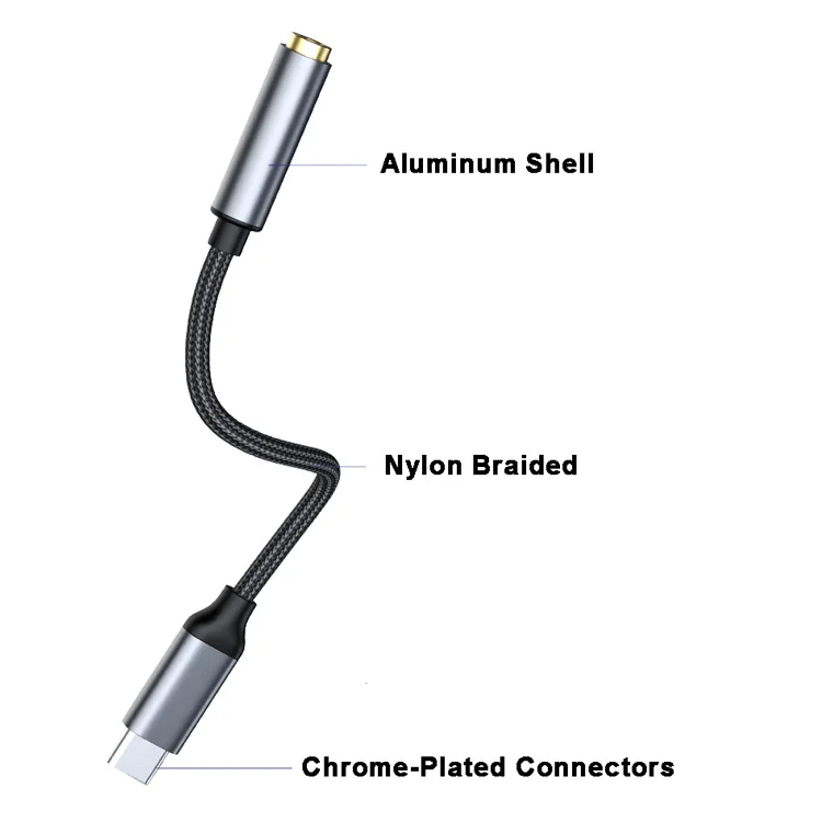 HIFI DAC مضخم ضوت سماعات الأذن USB نوع C إلى 3.5 مللي متر سماعة جاك محول الصوت فك الترميز الرقمي AUX محول لسامسونج XIAOMI