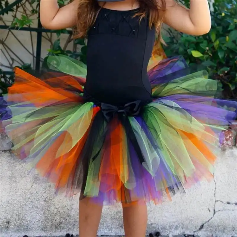 Multicolor Baby Girls Tutu Skirts Kids 100% Handmade Fluffy Tulle Ballet Dance Pettiskirts Children Birthday Party Skirt Clothes