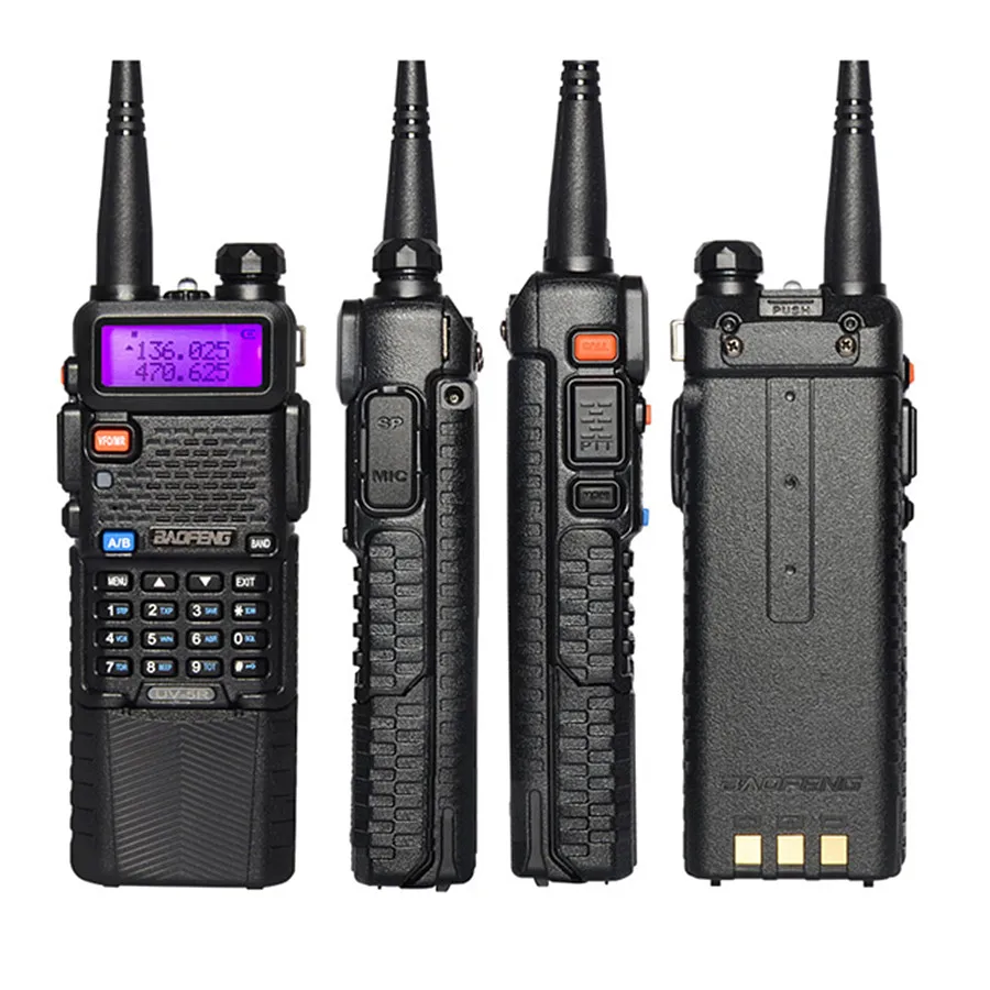 Bộ 2 Bộ Đàm Baofeng UV-5R 3800 MAh Tầm Xa Bộ Đàm 10KM 2 Băng Tần UHF & VHF UV5R Hàm Hf bộ Thu Phát Di Động UV 5R Đài Phát Thanh