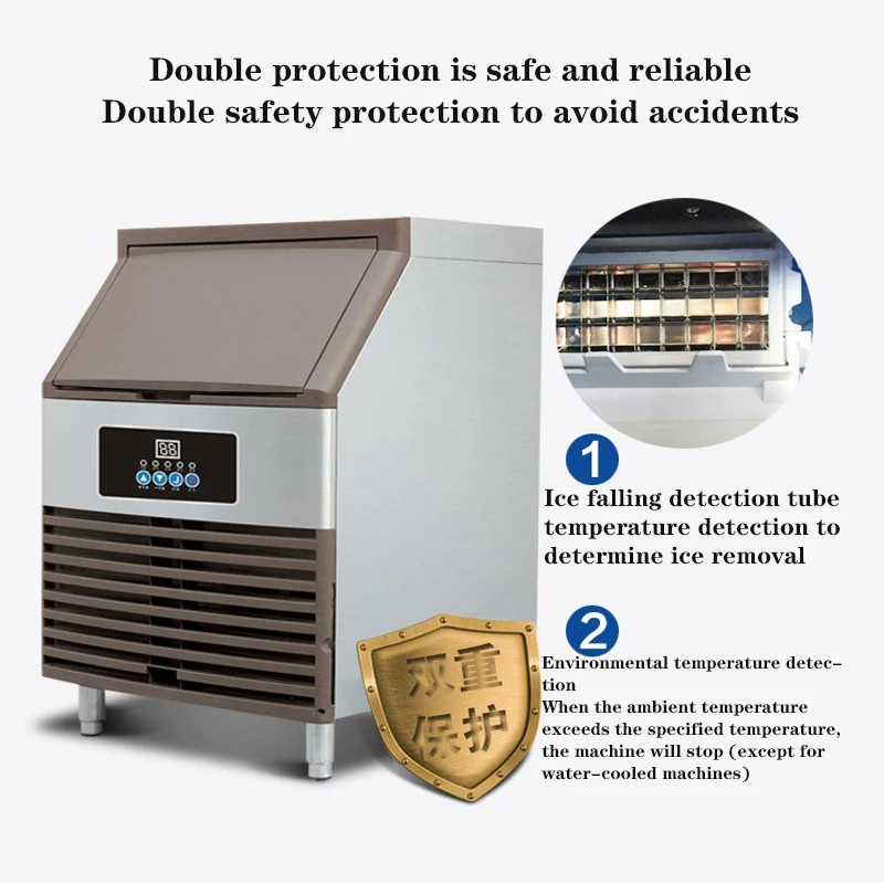 150 كجم التجارية التلقائي مربع الجليد جهاز تكوين الثلج بار مقهى الحليب الشاي متجر جهاز تكوين الثلج 110 فولت/220 فولت المنزلية مربع الجليد صانعة م...
