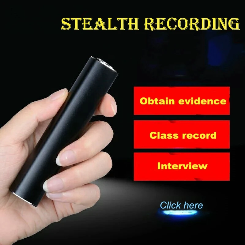 الإملاء المغناطيسي مسجل صوت رقمي مشغل MP3 وقت عمل طويل قوة البنك Denoise Mini 8GB تنشيط الصوت Hyundal E180