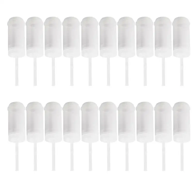 20/40pcs Pushable Cake Holders Diy Push Cake Mold Cylinder Shaped Cake Pusher Push Pops Plastic Containers with Lids