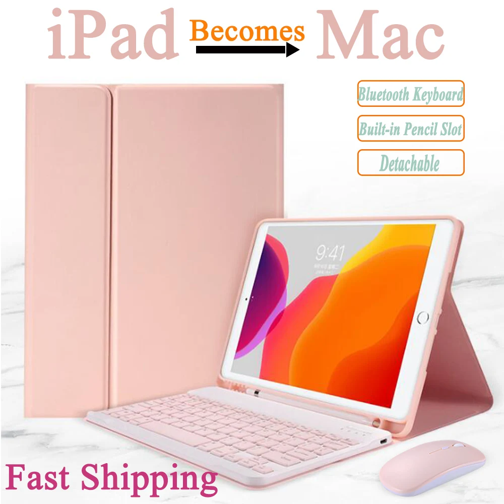 For iPad Pro 12.9 Case 2020 2018 Wireless Bluetooth Keyboard Mouse Smart Leather Cover For iPad Pro 11 Cases With Keyboard