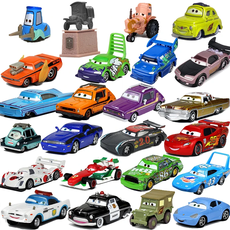 Cars Disney Pixar Cars 1 2 Toy Lightning McQueen Jackson Storm Alloy Metal Model Car 1:55 Metal Toys Vehicles Boy Children Gift