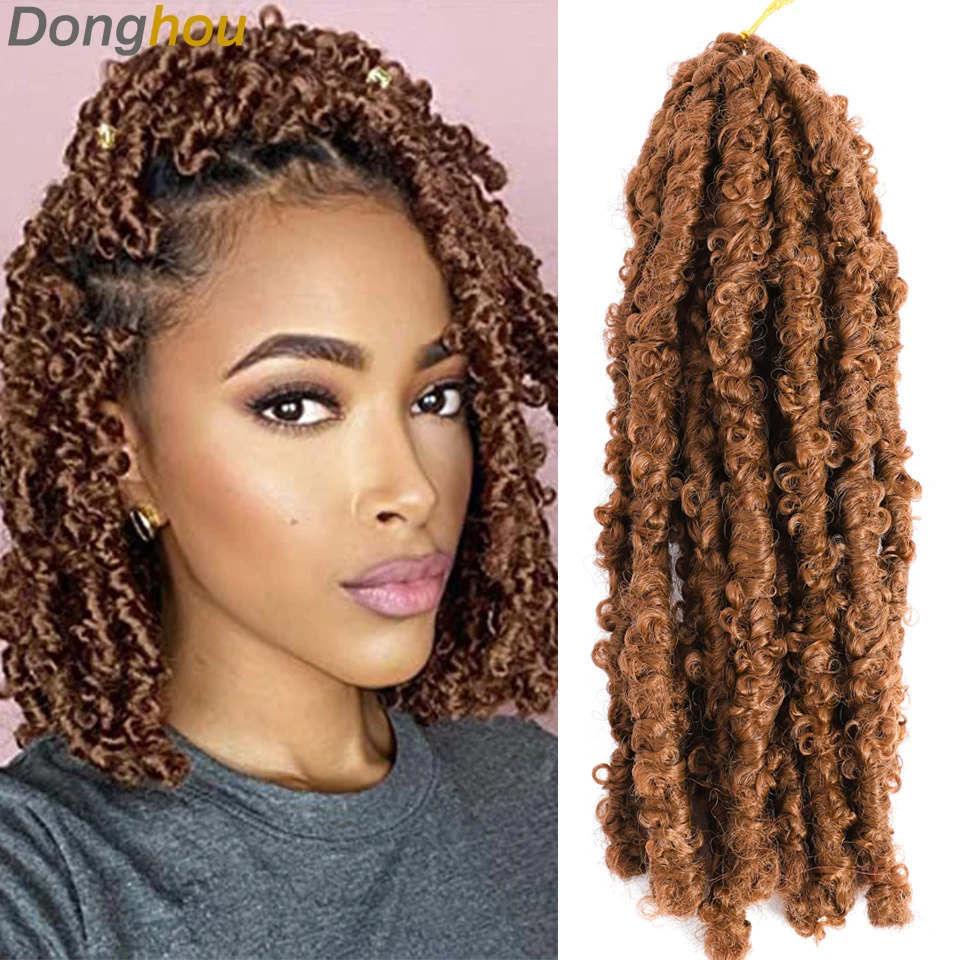 Faux Butterfly Locs Crochet Hair 12 Inch 2 Pack Pre-Looped Distressed Locs Crochet Braids Locs Papillons Cheveux Five Colors