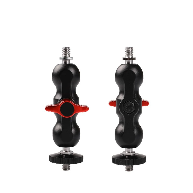 2 Chiếc Bóng Đầu Mount Adapter Ma Sát Phép Thuật Cánh Tay Với Đa Chức Năng Đôi Ballhead 1/4 "Cho Máy Ảnh Giàn Khoan màn Hình LCD Đèn LED