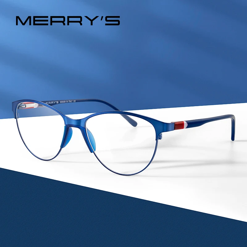 MERRYS DESIGN donna Retro Cat Eye occhiali montatura ultraleggera miopia occhiali da vista occhiali da vista in acetato gambe S2602