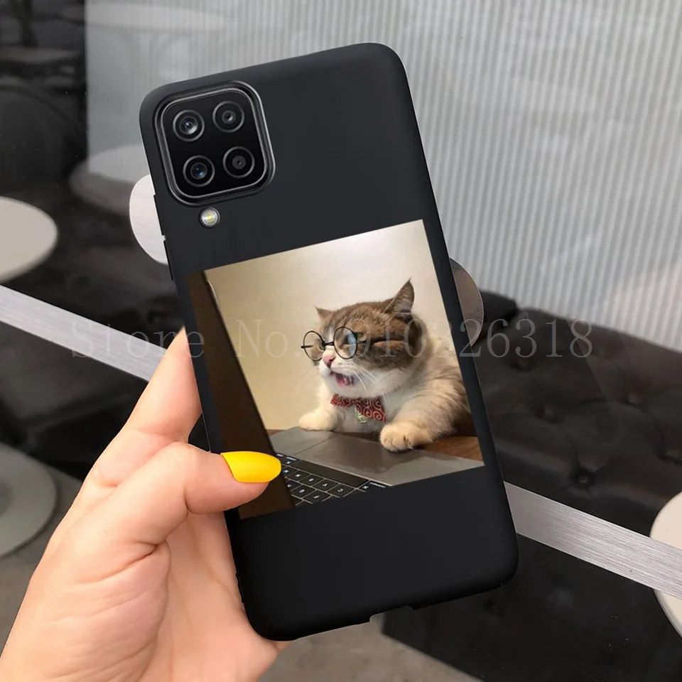 For Samsung Galaxy A12 A125F Cases Soft Silicone Back Cover For Samsung A12 A 12 galaxyA12 Funny Cat Dog Galaxy a12 Phone Case