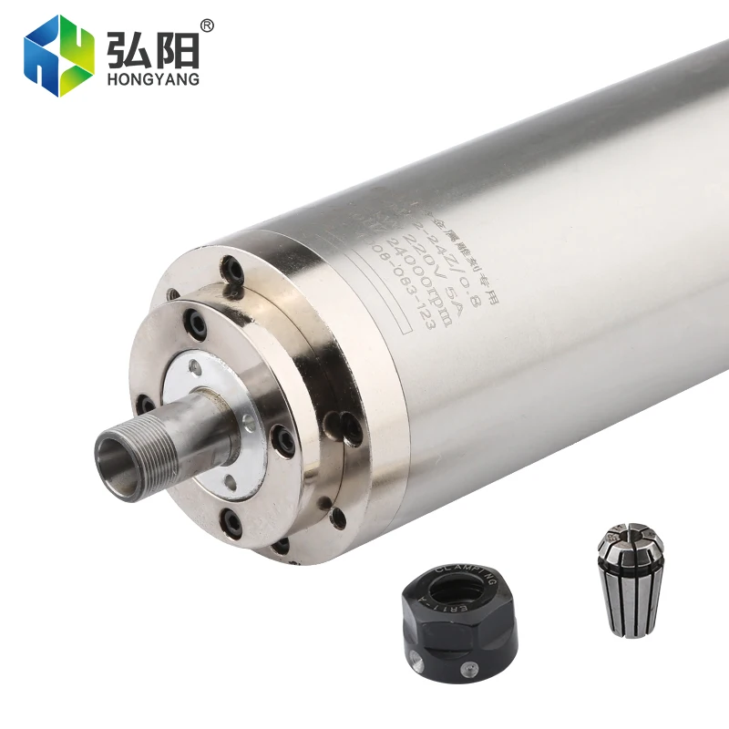 CNC Water-Cooled Spindle Metal Milling 0.8kw Spindle 4pcs Ceramic Ball Bearing ER11 220v For CNC Router Metal Milling Tool