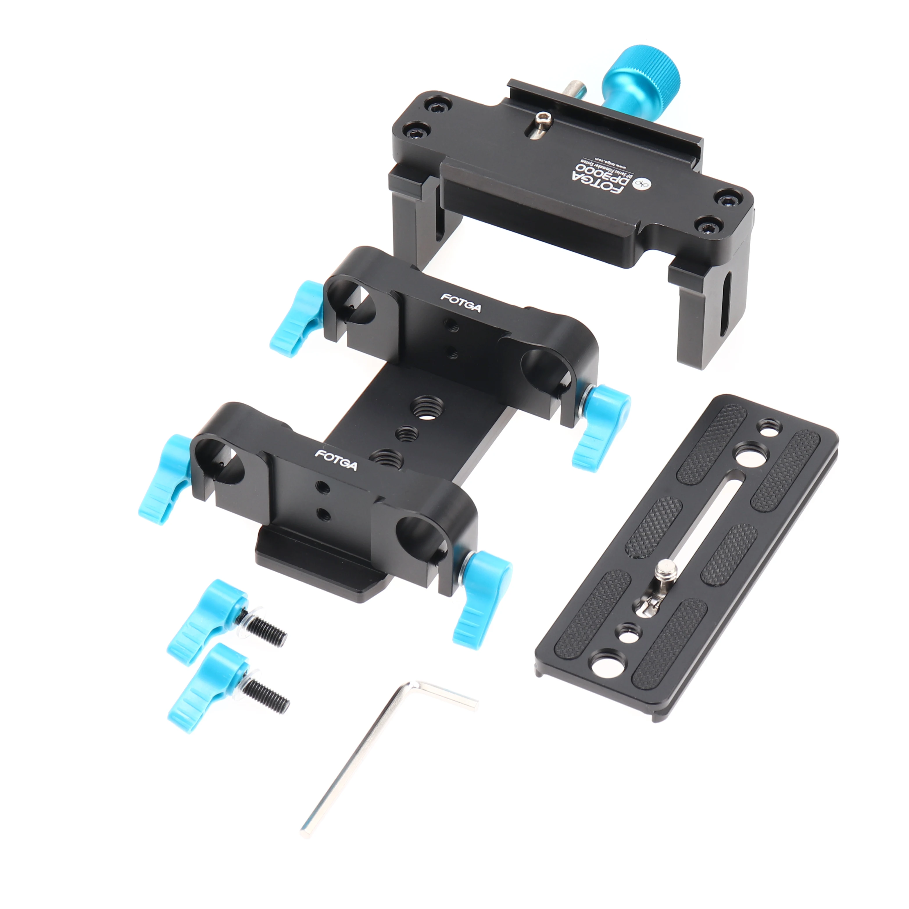 FOTGA DP3000 15mm Rail Rod Advanced QR Baseplate Mount For DSLR Follow Focus Rig