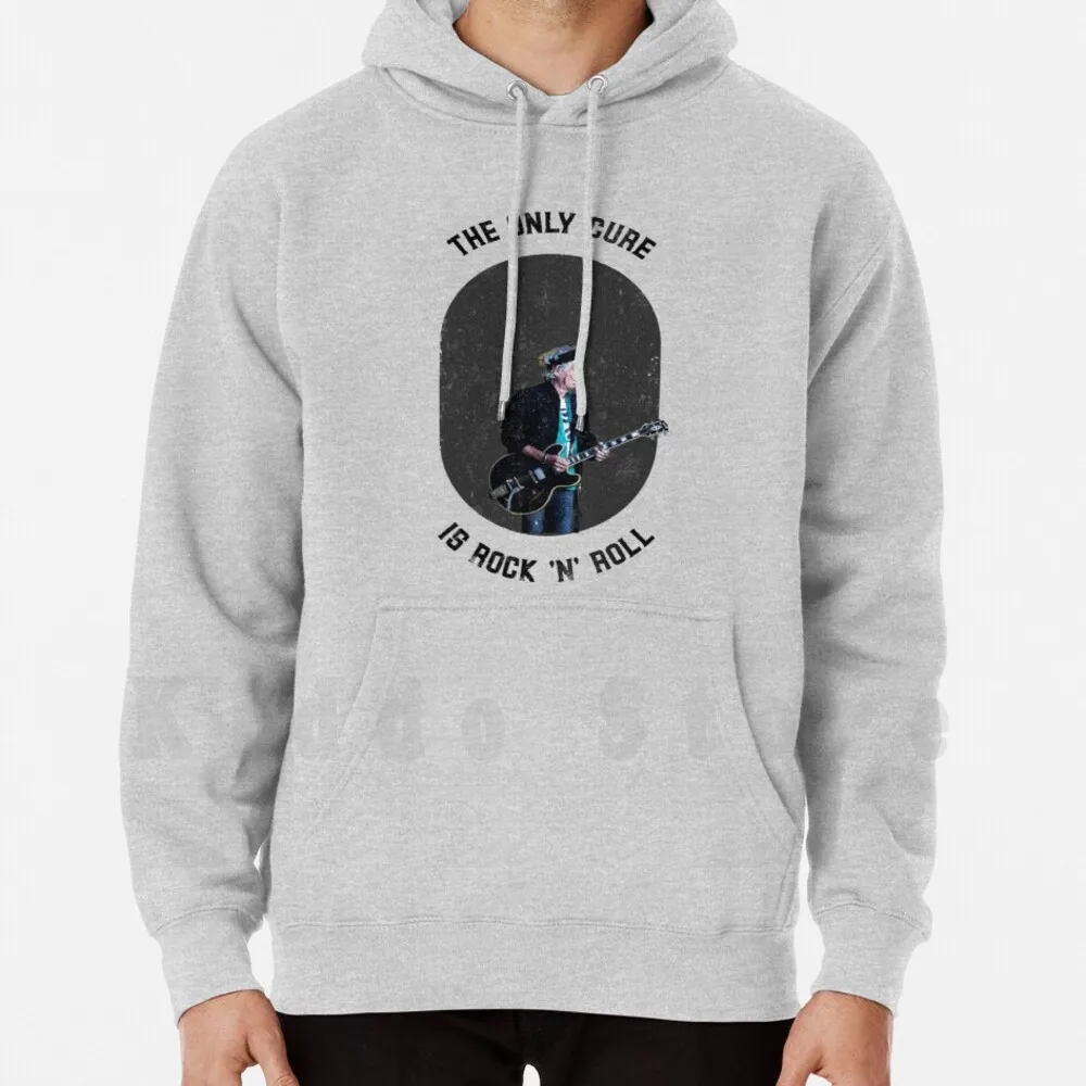 The Only Cure Is Rock'n Roll Sudadera con capucha de manga larga Music Pop Keith Richards Playing Guitar Concert Stones
