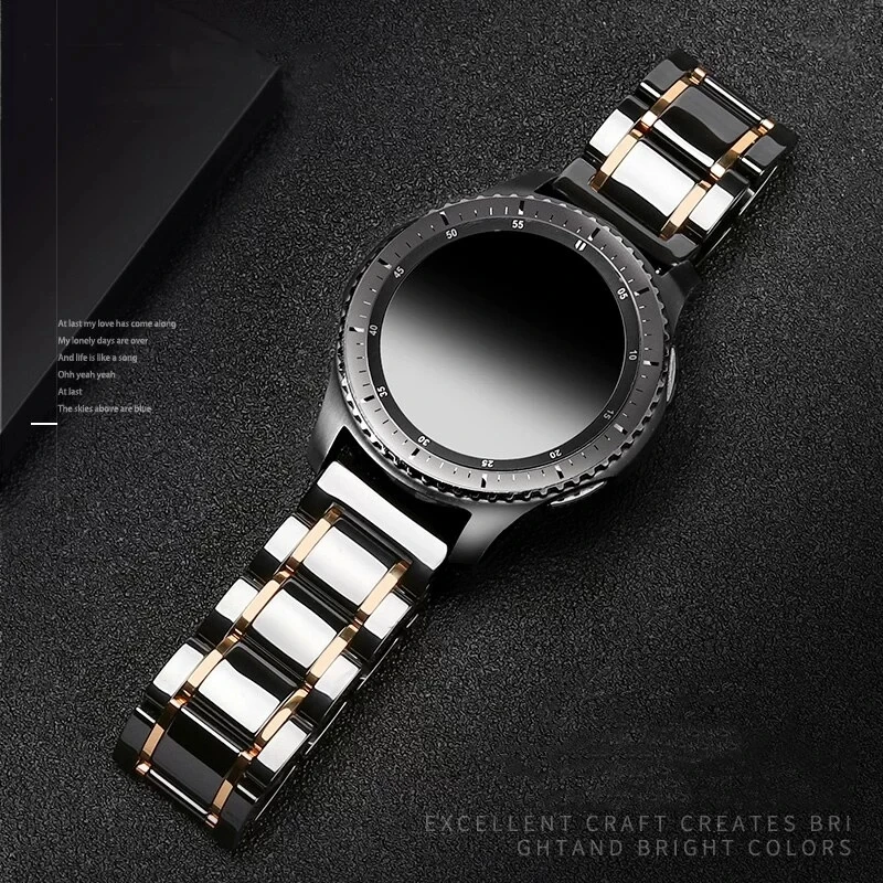 Ceramic Band For Samsung Gear S3/S2 Sport Classic Huami Amazfit Gtr Bip Huawei GT2 Active Gala Galaxy Watch 42mm 46mm Strap 40