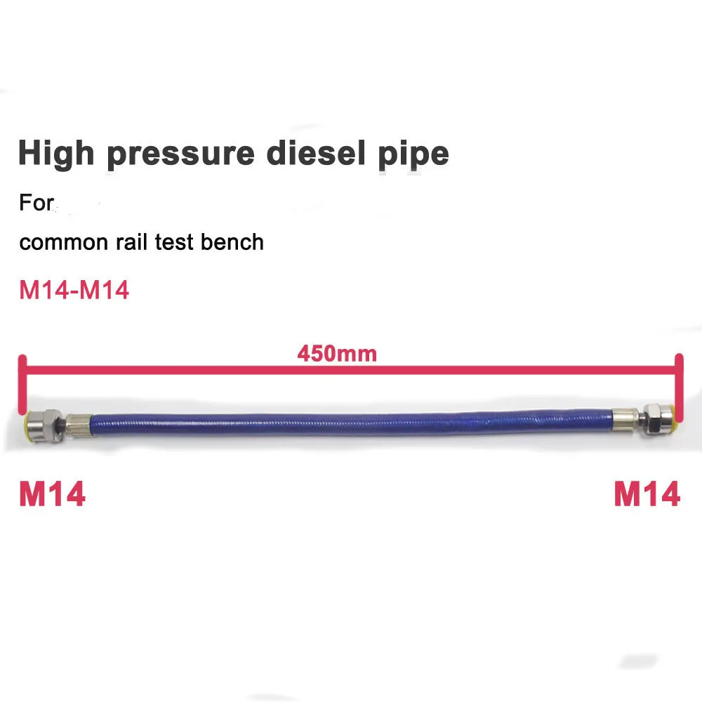 

Хорошее качество! Дизельная труба высокого давления 45 см с двойными гайками M14, топливная трубка common rail для испытательного стенда common rail