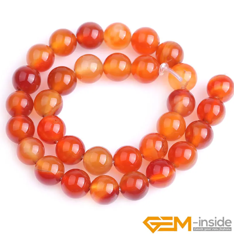 Natural Stone Red Carnelian Agates Round 2mm Big Hole Bead For Jewelry Making Strand 15 inch DIY Bracelet Necklace Bead 6mm 8mm