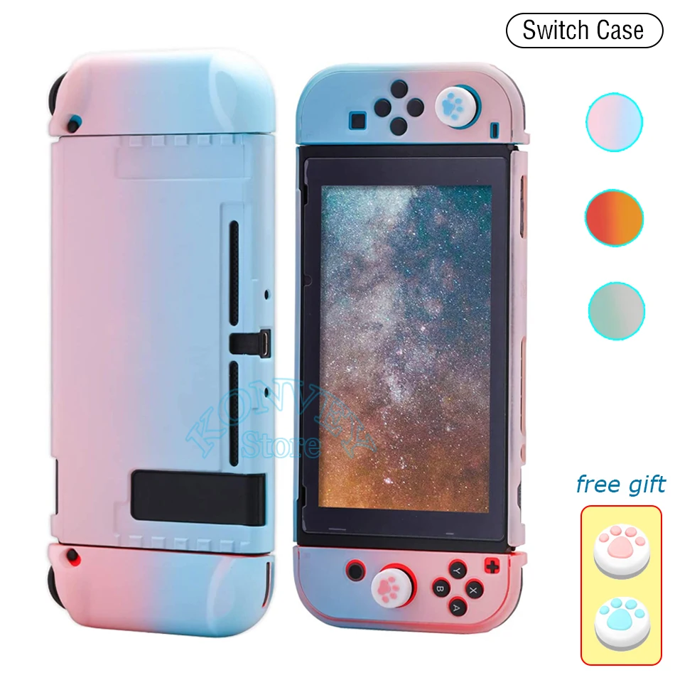 

For Nintend Switch Pink Case Cover Detachable Ultra Thin Colored PC Hard Shell For Nintendo Switch Console Direct Docking