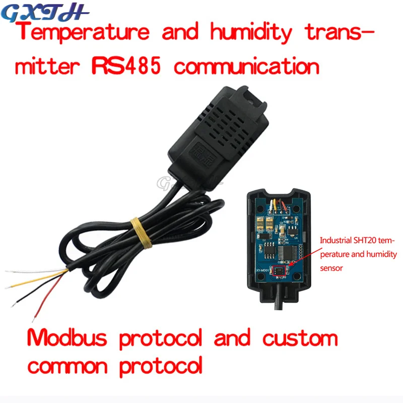 

DC4-30V Temperature And Humidity Transmitter SHT20 Sensor Industrial High precision Temperature Humidity Monitoring Modbus RS485