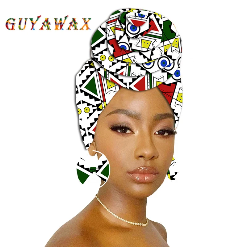 Ethnic African Ankara Big Flower headscarf bonnet women turban hat turbante femme musulman india hat islamic head wrap turban