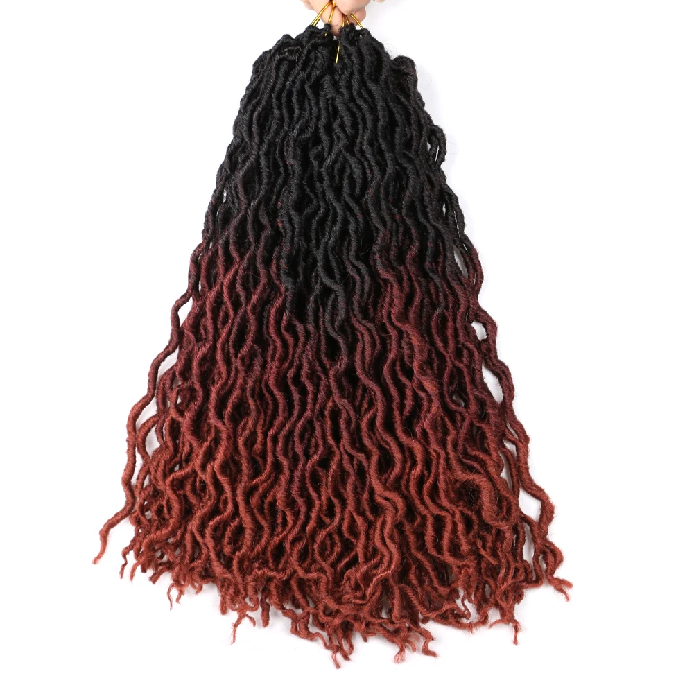 Gypsy Locs Synthetische Goddess Faux Locs Häkelhaar Weiche Zöpfe Dreadlocks Lockige Twist-Flechthaare für Frauen Schwarz 15 Stränge – Detail 9
