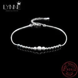 New Fashion Round Ball Beaded Anklet Foot Chain 925 Sterling Silver Frosted Beads Charm Anklets Bracelets For Women Jewelry Gift