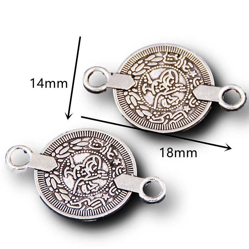 15pcs Silver Plated Islamic Scripture Metal Connectors DIY Charm Muslim Bracelet Jewelry Craft Making 18*14mm A369