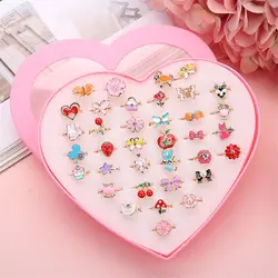 Hot 5pcs Fancy Adjustable Cartoon Rings Party Favors Kids Girls Action Figures Toy P31B