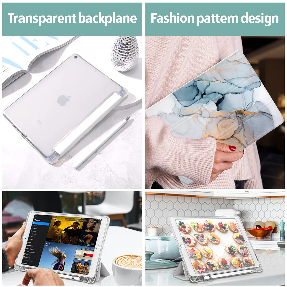 Чехол для iPad Air 4, чехол 10,9 дюйма, 2020, 10,2 дюйма, 8 поколения, 7, 9,7, 5, 6 мини, 4, 5, iPad Pro 12,9, 2018, чехол с золотым мраморным рисунком